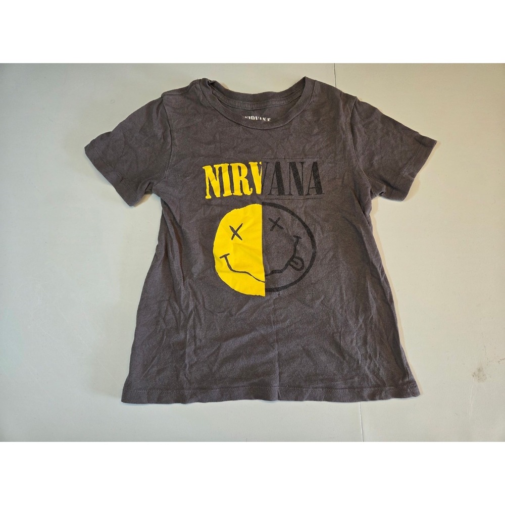 M450 2013 Kids Nirvana Shirt Grunge Band Gray Youth Tee 5 Yrs